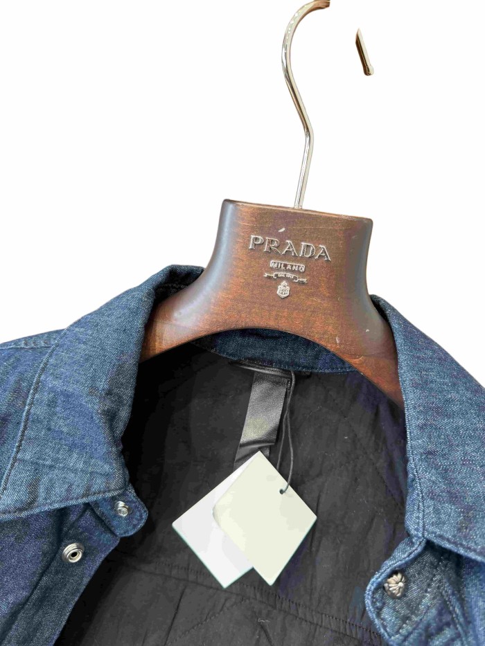 1:1 quality version Sanskrit Print Denim Shirt Jacket 28937971