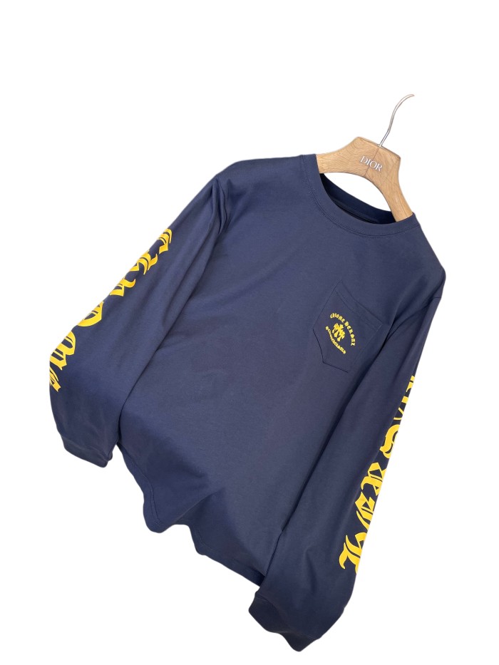 1:1 quality version Cotton Sanskrit Sleeve Detail Crew Neck Long Sleeve T-Shirt 28938200
