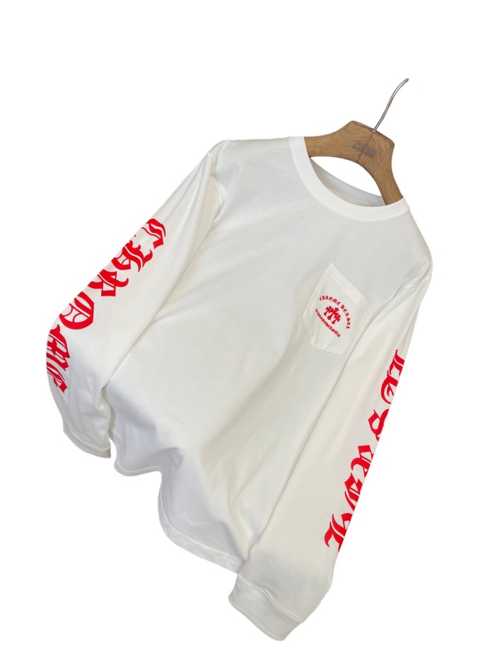1:1 quality version Cotton Sanskrit Sleeve Detail Crew Neck Long Sleeve T-Shirt 28938200