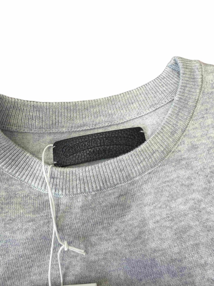 1:1 quality version Scroll Pattern Embroidered Crew Neck Wool Sweater 2 colors 28938051