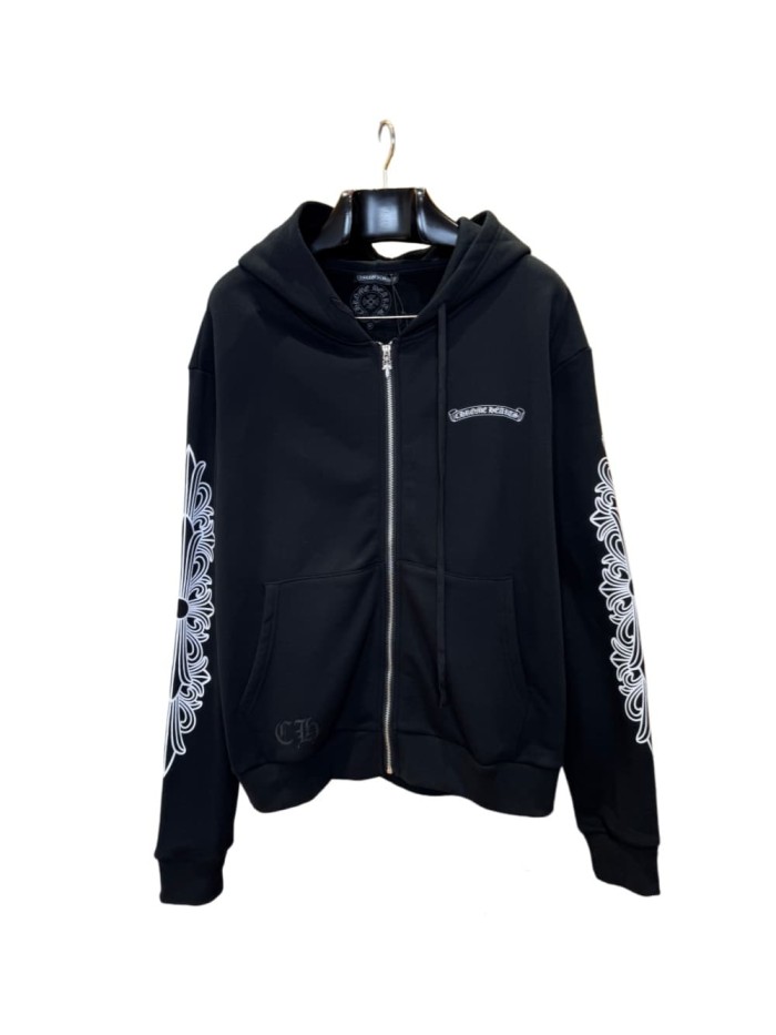 1:1 quality version yellow letter print zip-up Hoodie 28959369