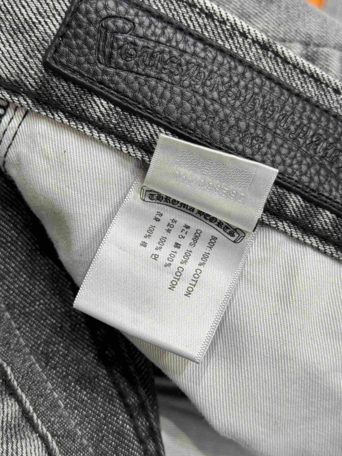 1:1 quality version  classic blue and white color scheme cross washed jeans 28959437