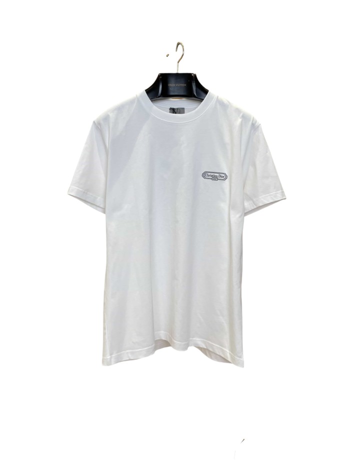 1:1 quality version Logo Embroidered Crew Neck T-shirt 3 colors 28960932