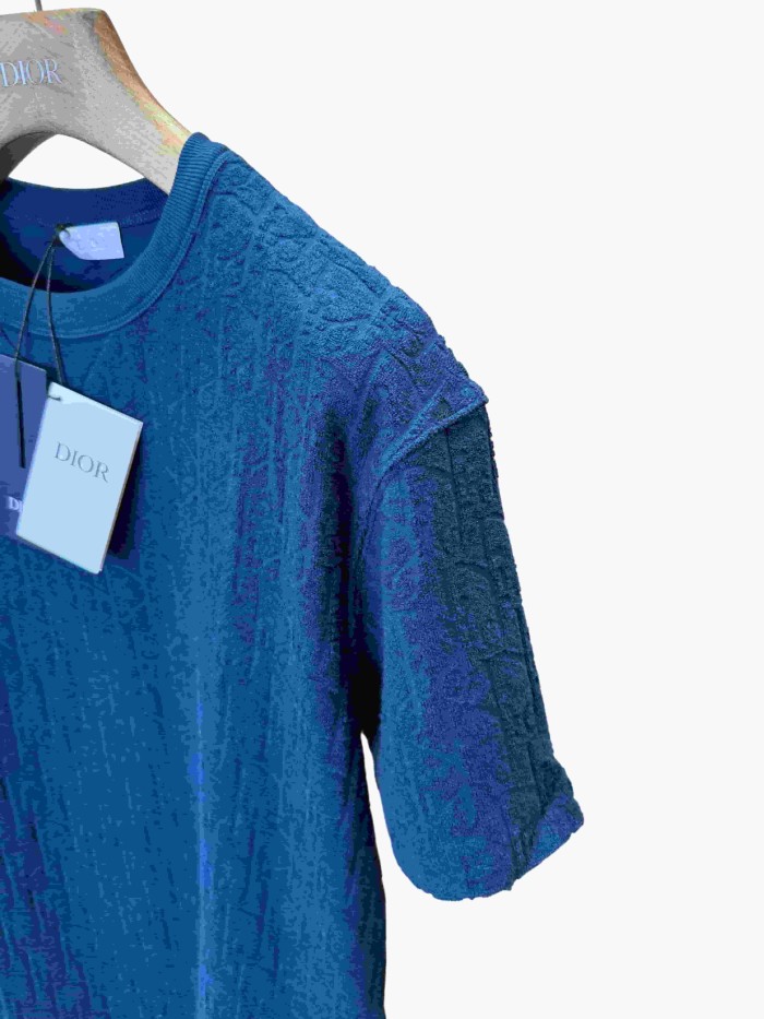 1:1 quality version Embossed Jacquard Cotton T-Shirt 2 colors 28960959