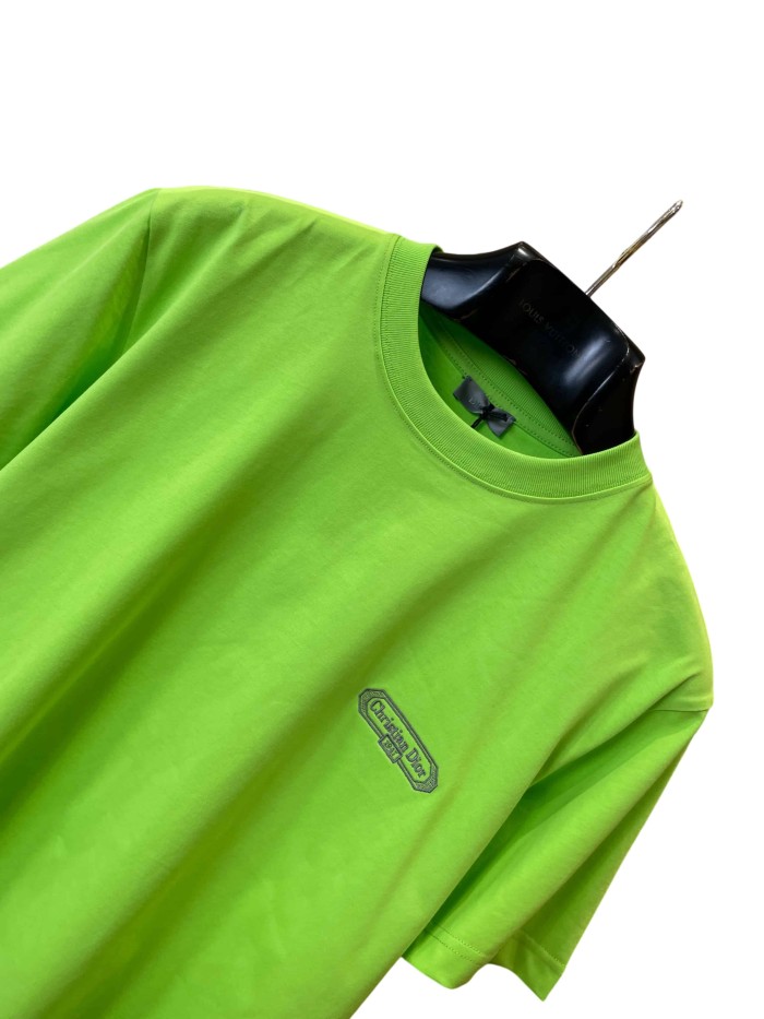 1:1 quality version Logo Embroidered Crew Neck T-shirt 3 colors 28960932