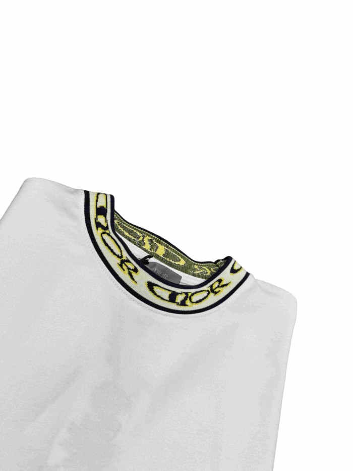 1:1 quality version Co-branded Letter Collar Contrast Embroidered Pattern T-Shirt 28961183