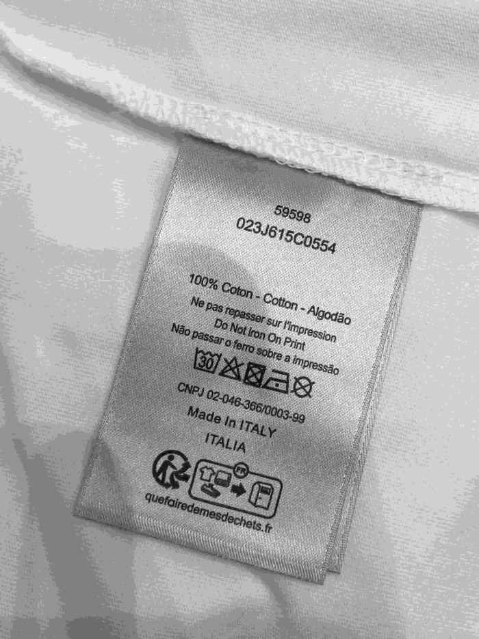 1:1 quality version Embroidered Round Logo Crew Neck T-Shirt 28961180