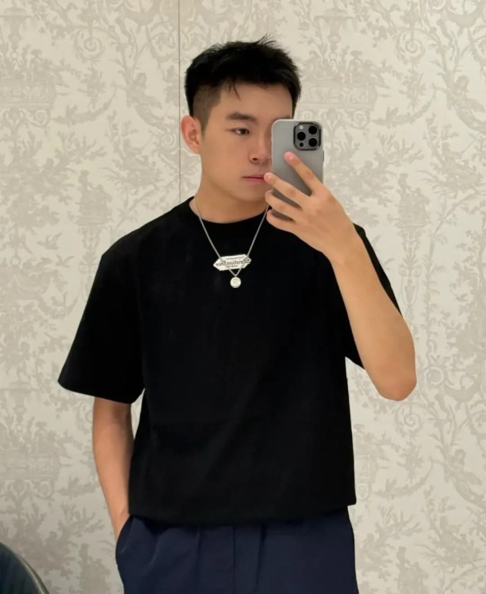 1:1 quality version Chest Logo Crew Neck T-Shirt 2 colors 28960967