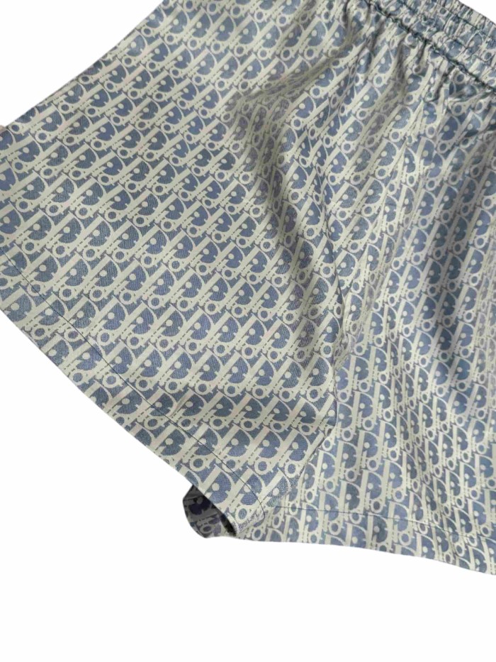 1:1 quality version Blue All-Over Print Taffeta Jacquard Shorts 28961336
