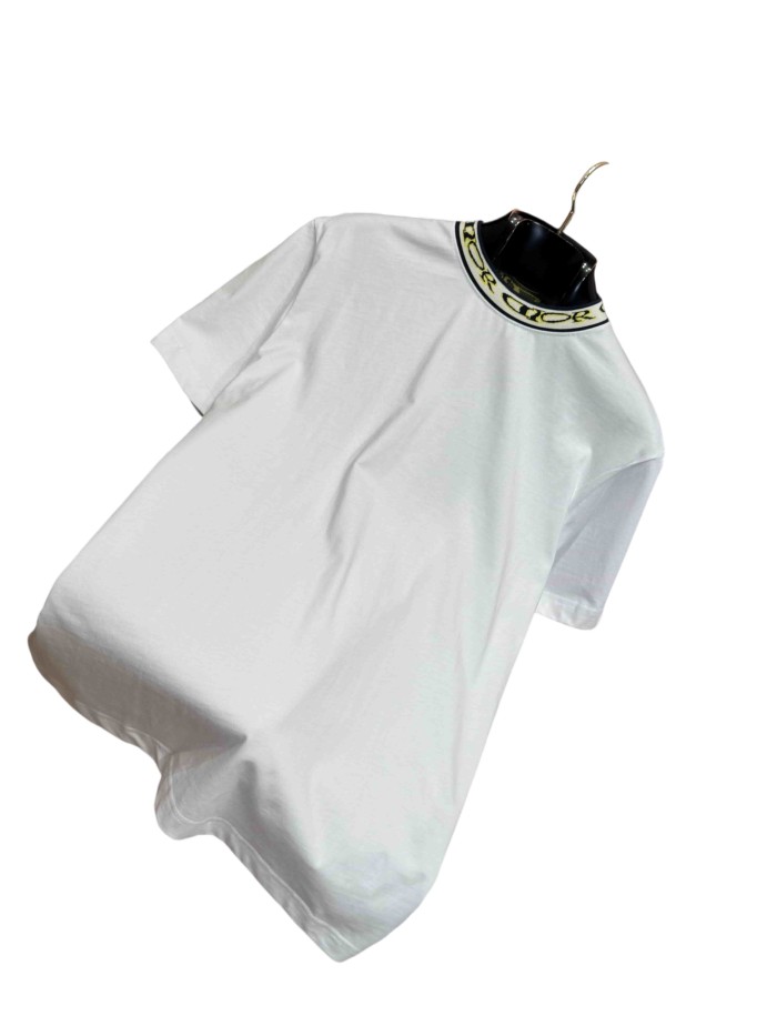 1:1 quality version Co-branded Letter Collar Contrast Embroidered Pattern T-Shirt 28961183