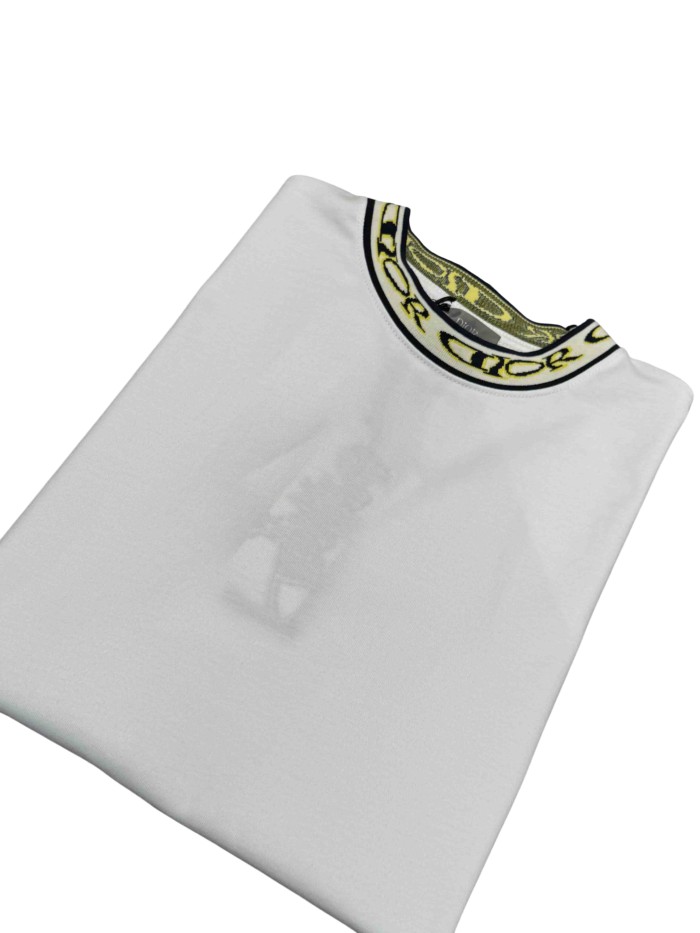 1:1 quality version Co-branded Letter Collar Contrast Embroidered Pattern T-Shirt 28961183