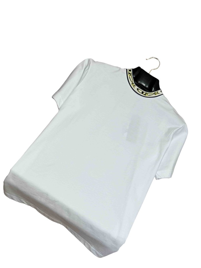1:1 quality version Co-branded Letter Collar Contrast Embroidered Pattern T-Shirt 28961183