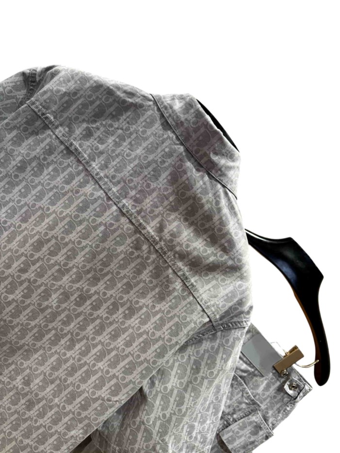 1:1 quality version All-Over Print Jacquard Lapel shirt & shorts set 28961282
