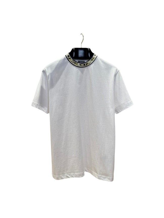 1:1 quality version Co-branded Letter Collar Contrast Embroidered Pattern T-Shirt 28961183