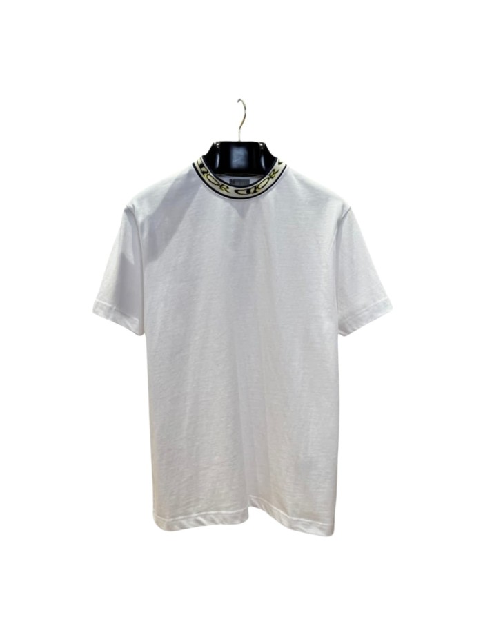 1:1 quality version Co-branded Letter Collar Contrast Embroidered Pattern T-Shirt 28961183