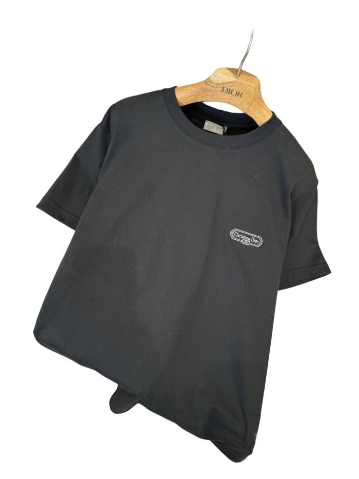 1:1 quality version Logo Embroidered Crew Neck T-shirt 3 colors 28960932