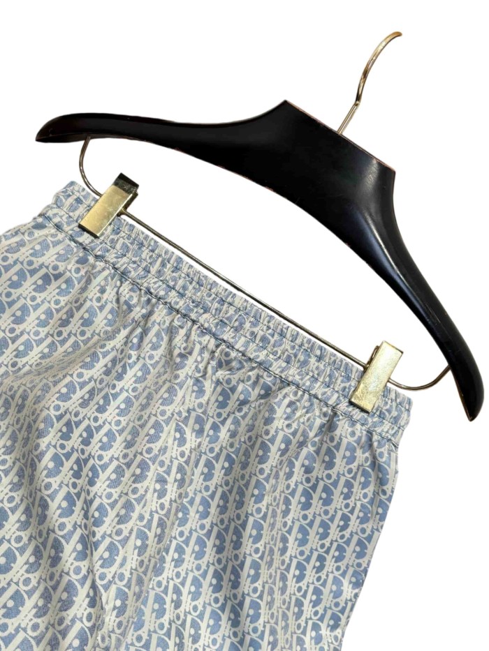 1:1 quality version Blue All-Over Print Taffeta Jacquard Shorts 28961336