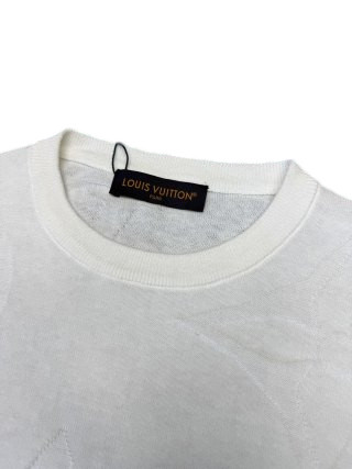 1:1 quality version Solid Color Jacquard Crew Neck Knitted T-shirt 28963874