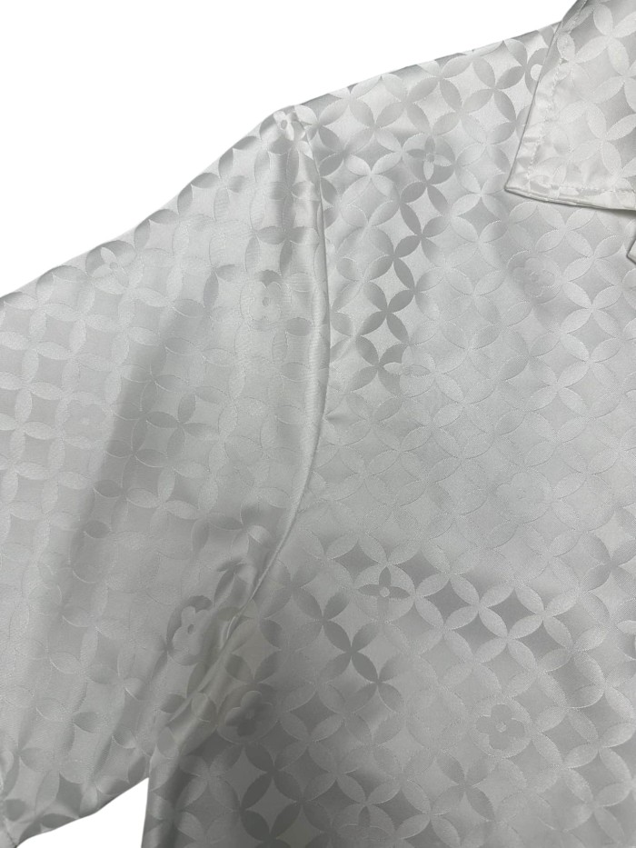 1:1 quality version Monogram Jacquard Logo Shirt 28963861