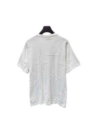 1:1 quality version Solid Color Jacquard Crew Neck Knitted T-shirt 28963874