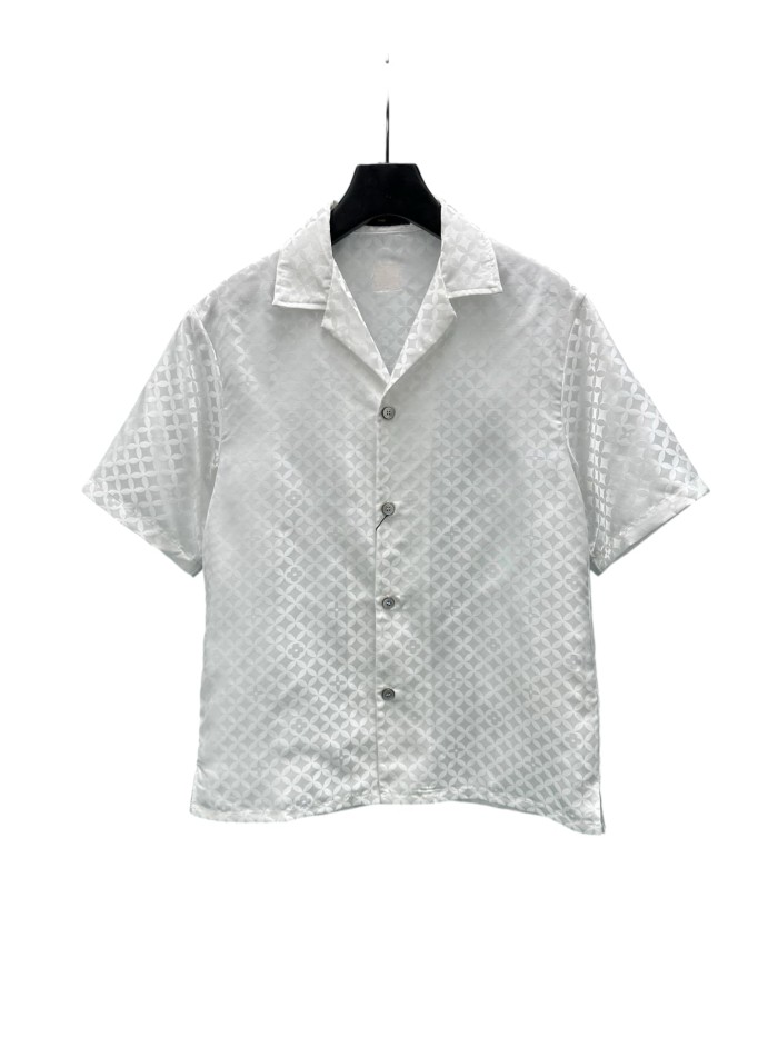 1:1 quality version Monogram Jacquard Logo Shirt 28963861