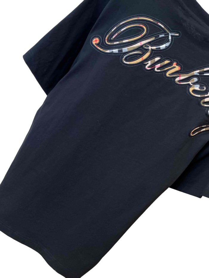 1:1 quality version Dark pattern letter embroidery & heat transfer T-shirt 3 colors 28965247