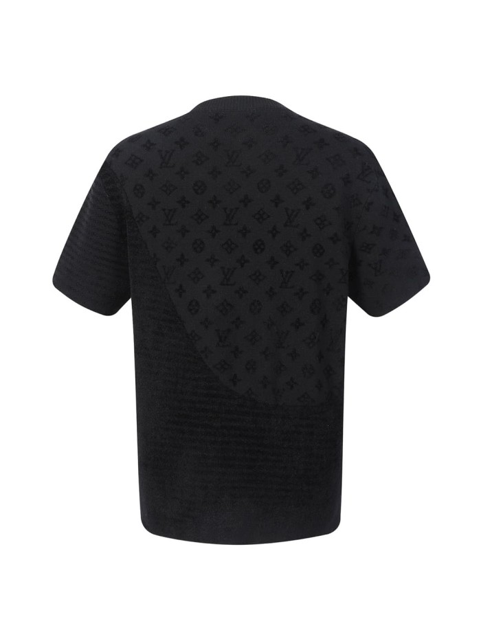 1:1 quality version Wool blend jacquard crew neck knitted T-shirt 2 colors 28964775