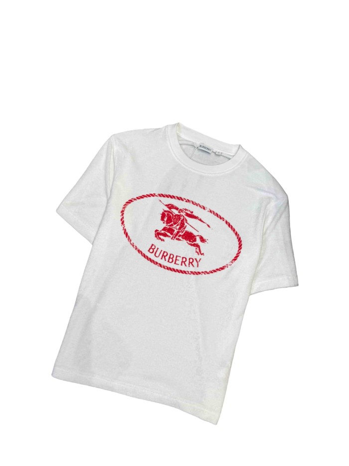 1:1 quality version  Red war horse emblem printed towel fabric T-shirt 28967927