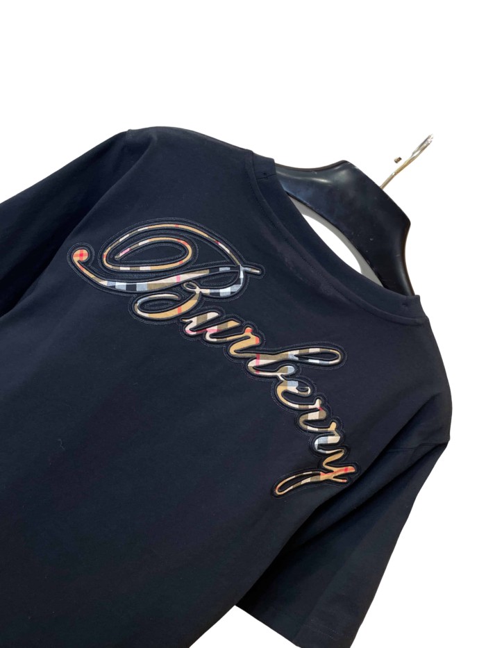 1:1 quality version Dark pattern letter embroidery & heat transfer T-shirt 3 colors 28965247