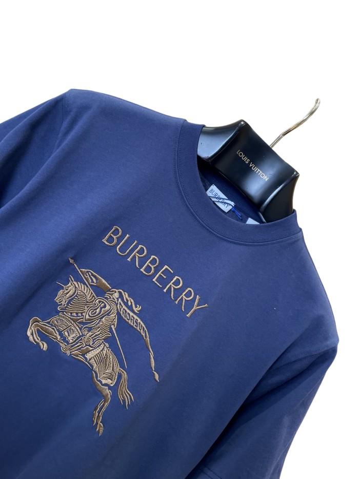 1:1 quality version  letter war horse embroidered crew neck T-shirt 2 colors 28965137