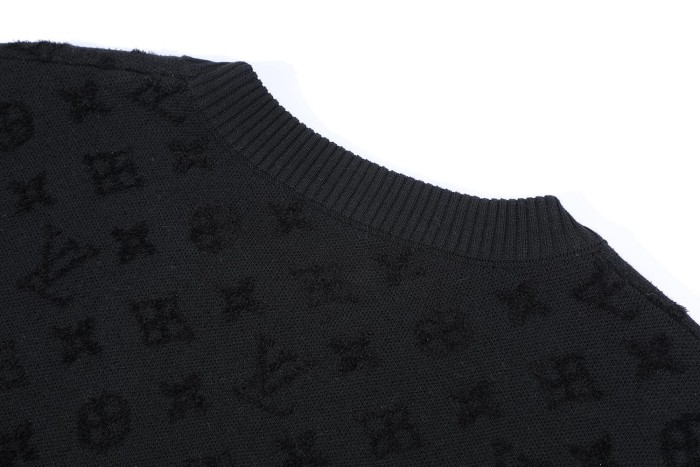 1:1 quality version Wool blend jacquard crew neck knitted T-shirt 2 colors 28964775