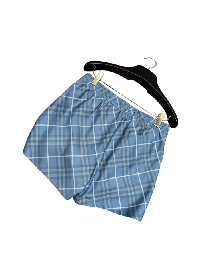 1:1 quality version Classic plaid cross jacquard drawstring casual shorts 2 colors 28967973