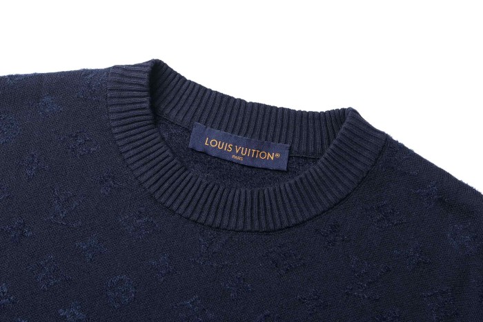 1:1 quality version Wool blend jacquard crew neck knitted T-shirt 2 colors 28964775