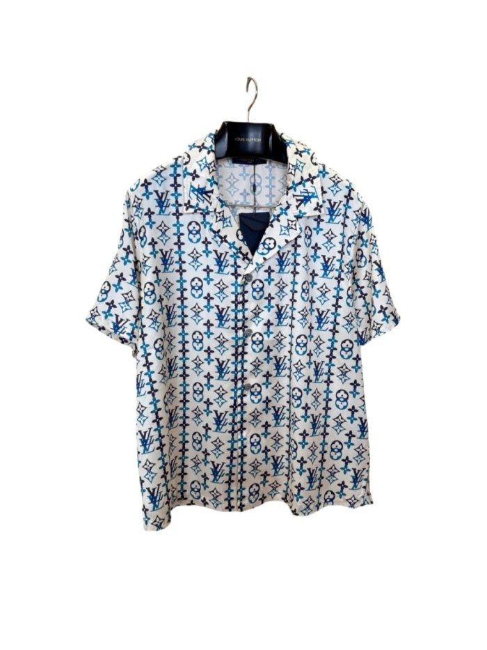 1:1 quality version Classic All-Over Print Mulberry Silk Shirt 28968068