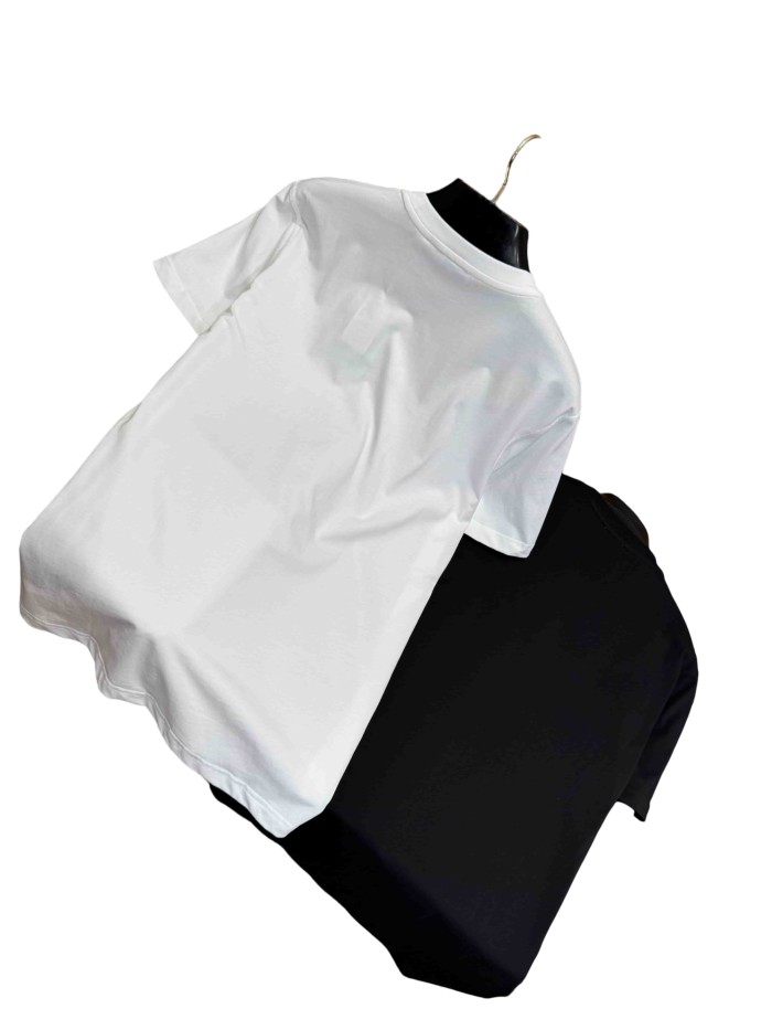 1:1 quality version  Plaid pocket crew neck T-shirt 2 colors 28967957
