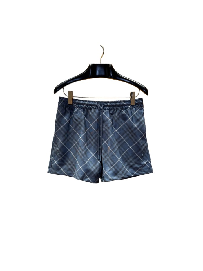 1:1 quality version Classic plaid cross jacquard drawstring casual shorts 2 colors 28967973