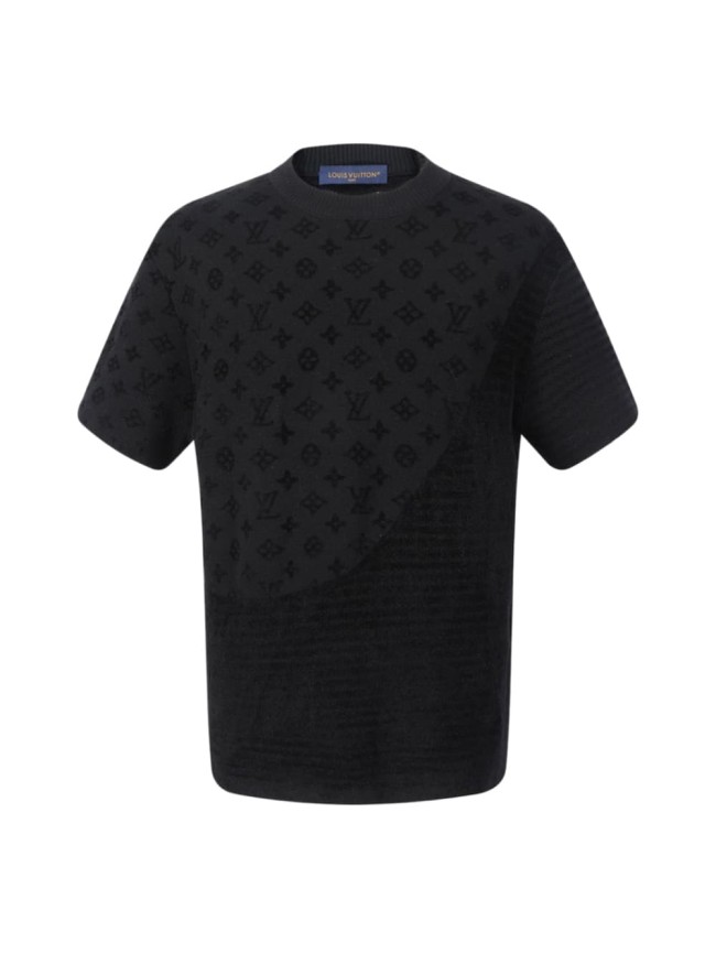 1:1 quality version Wool blend jacquard crew neck knitted T-shirt 2 colors 28964775