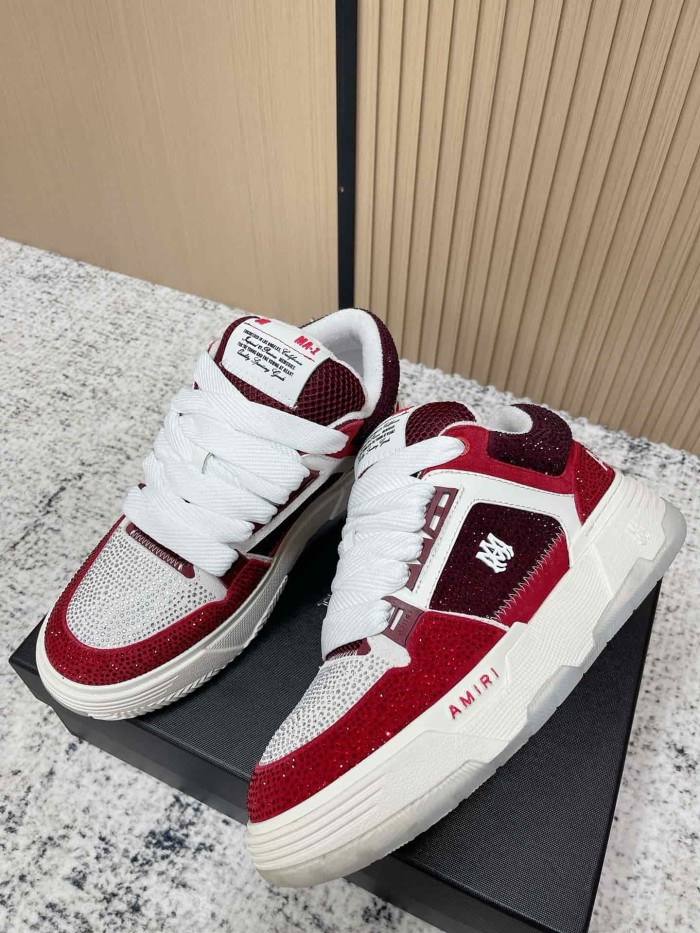 1:1 quality version Colorblocking full rhinestone low top thick bottom sneakers 8 colors 27632830