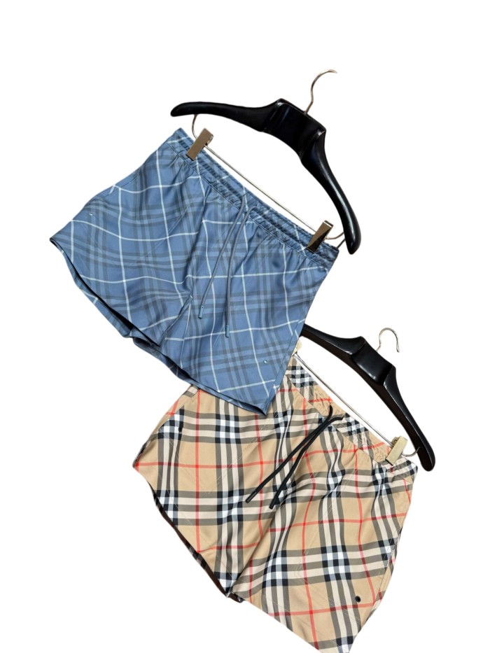 1:1 quality version Classic plaid cross jacquard drawstring casual shorts 2 colors 28967973