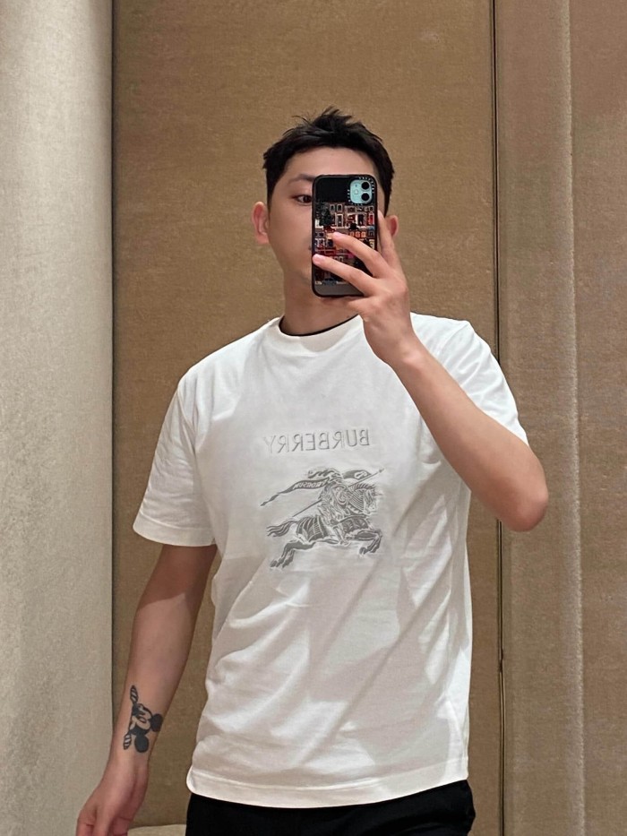 1:1 quality version  equestrian knight emblem embroidered T-shirt 2 colors 28966859