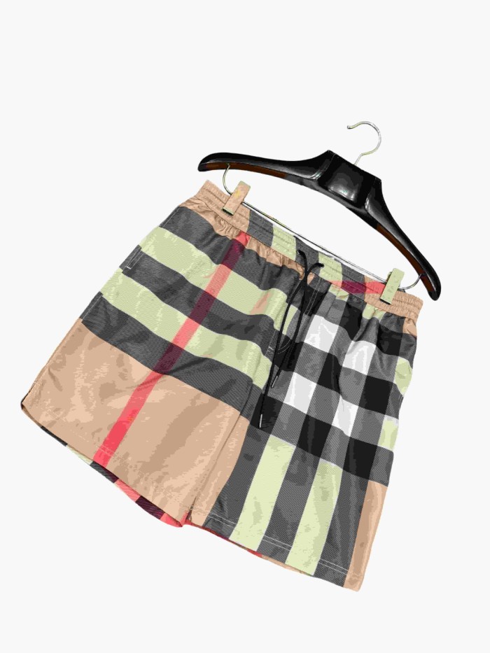 1:1 quality version Classic plaid stretch drawstring casual shorts 28968003