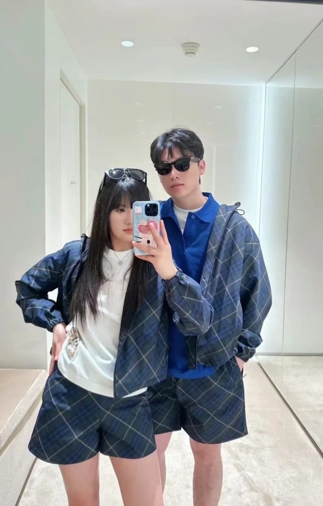 1:1 quality version Classic plaid cross jacquard drawstring casual shorts 2 colors 28967973