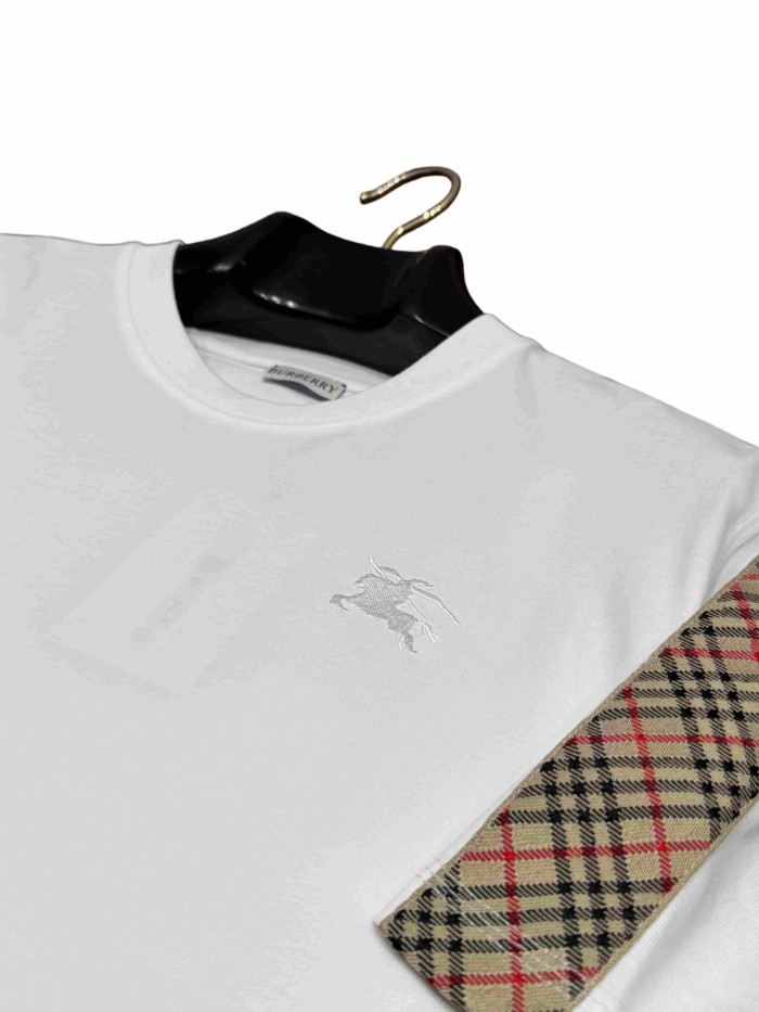 1:1 quality version Plaid webbing war horse flat embroidery T-shirt 2 colors 28967931