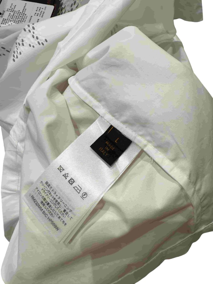 1:1 quality version Embroidered Jacquard Flocked Print Lapel Shirt 28968106