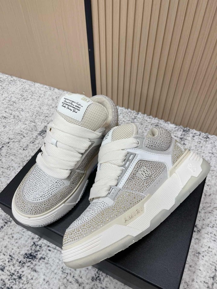 1:1 quality version Colorblocking full rhinestone low top thick bottom sneakers 8 colors 27632830