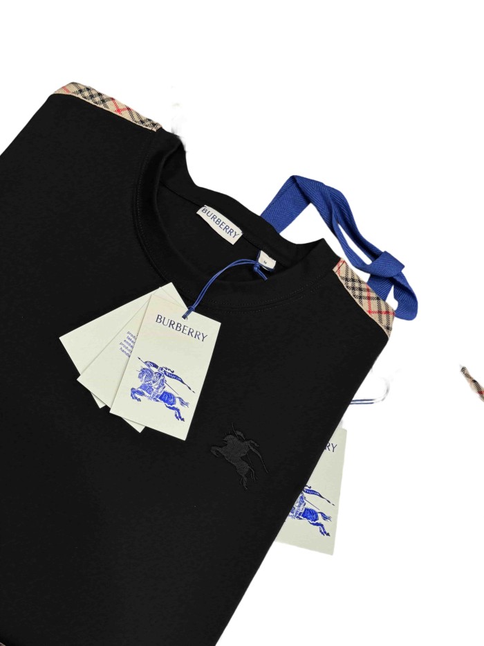 1:1 quality version Plaid webbing war horse flat embroidery T-shirt 2 colors 28967931