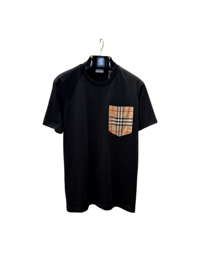 1:1 quality version  Plaid pocket crew neck T-shirt 2 colors 28967957