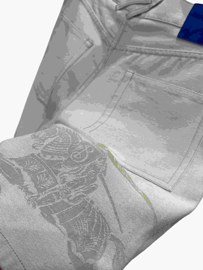1:1 quality version War horse intarsia casual washed denim shorts 28968048