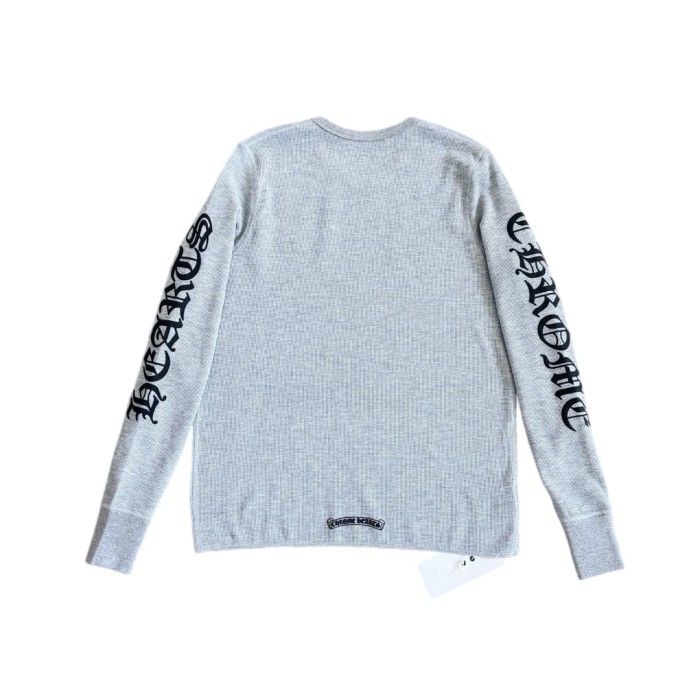 1:1 quality version Waffle Fabric Sanskrit Print Long Sleeve T-Shirt 3 colors 28969329