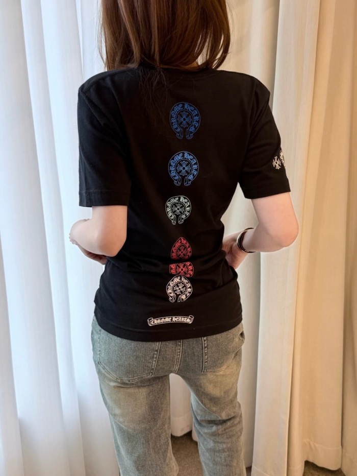 1:1 quality version Rainbow Gradient Horseshoe Logo Print Tee 2 colors 28969326